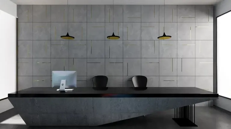 Linear Brass wall panel design